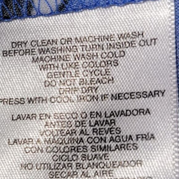 Evan Picone Black Label Floral Knee Length Dress V-Neck Sleeveless Blue Size 14 - Picture 11 of 14